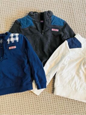 Vineyard Vines Kids'  Bundle set: 3 Shep Quarter-Zip Pullovers